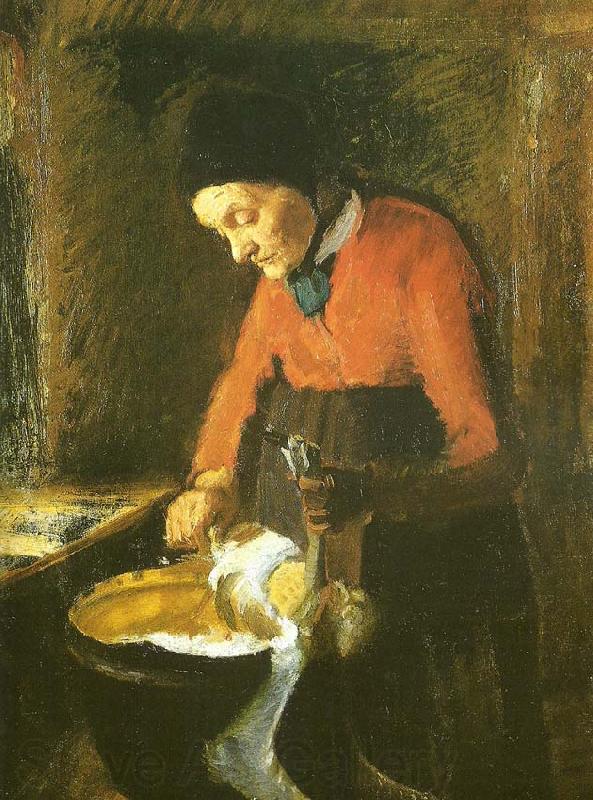 Anna Ancher gamle lene plukker en gas Spain oil painting art